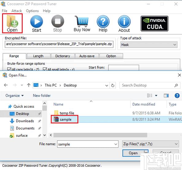 Cocosenor ZIP Password Tuner下载,密码恢复