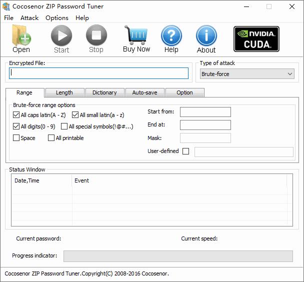 Cocosenor ZIP Password Tuner下载,密码恢复