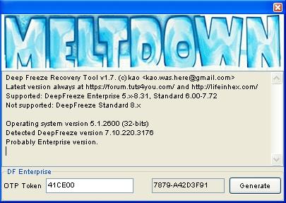 冰点还原密码读取器,MeltdownDFC,设置密码.